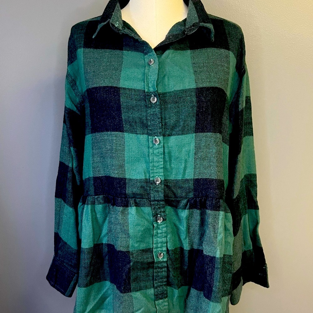 American Eagle Peplum Flannel